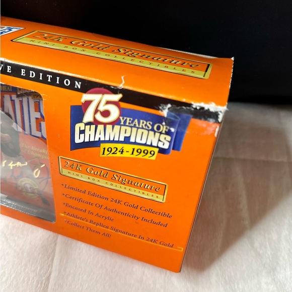 VTG Wheaties 75th Collectibles CAL RIPKEN JR 24k Gold Signature Mini Box w/COA - Picture 7 of 7